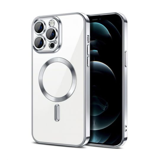 Coque avec MagSafe pour Apple iPhone 16e argent (10) mat