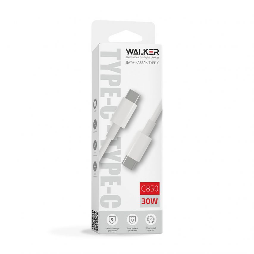 Kabel WALKER C850 Type-C - Type-C weiß