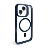 Hülle mit MagSafe für Apple iPhone 16e mit Ständer und Kameraschutz dark blue (04)