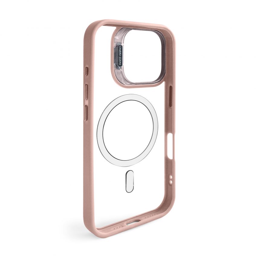 Hülle mit MagSafe für Apple iPhone 16e mit Ständer und Kameraschutz pink (10)