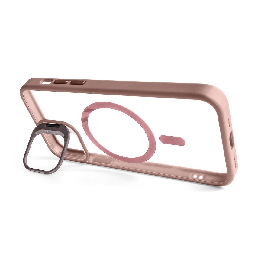 Case with MagSafe for Apple iPhone 12 Pro Max with stand and camera protection pink (10)