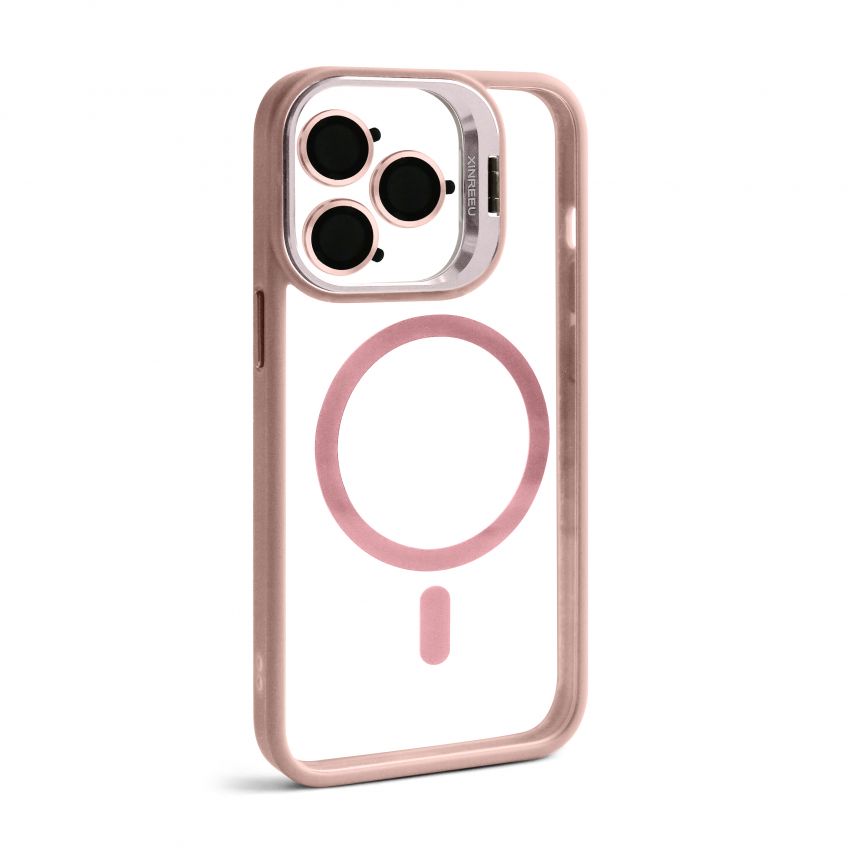 Case with MagSafe for Apple iPhone 13 Pro with stand and camera protection pink (10)