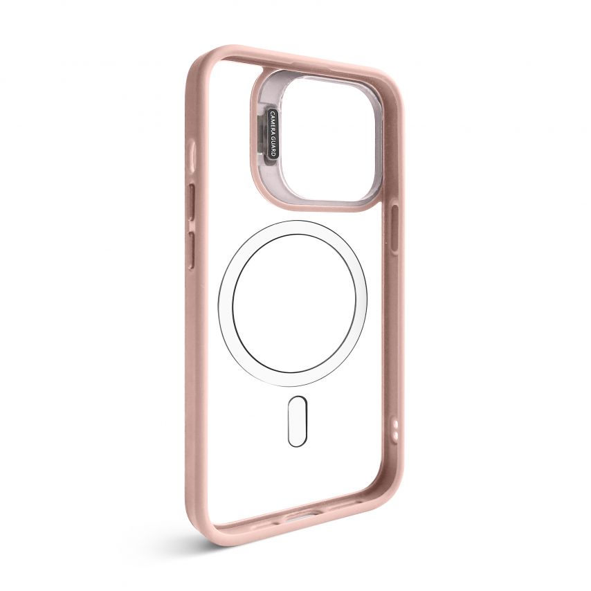 Case with MagSafe for Apple iPhone 13 Pro with stand and camera protection pink (10)