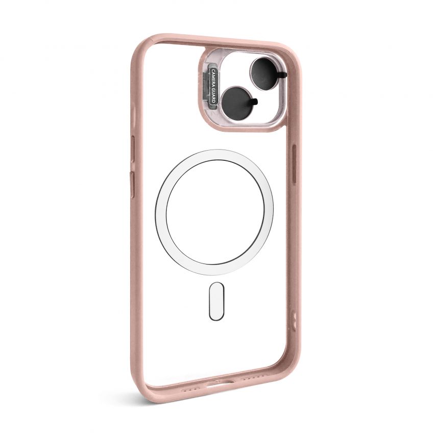 Case with MagSafe for Apple iPhone 14 with stand and camera protection pink (10)