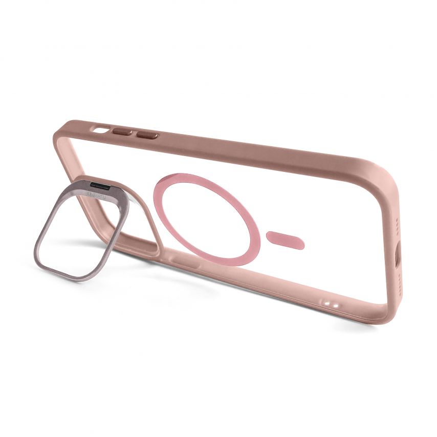 Case with MagSafe for Apple iPhone 14 Pro with stand and camera protection pink (10)