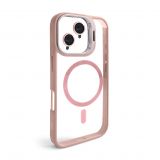 Case with MagSafe for Apple iPhone 16 with stand and camera protection pink (10)