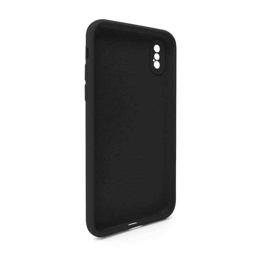 Coque Full Silicone pour Apple iPhone Xs Max noir (18) ( sans logo)