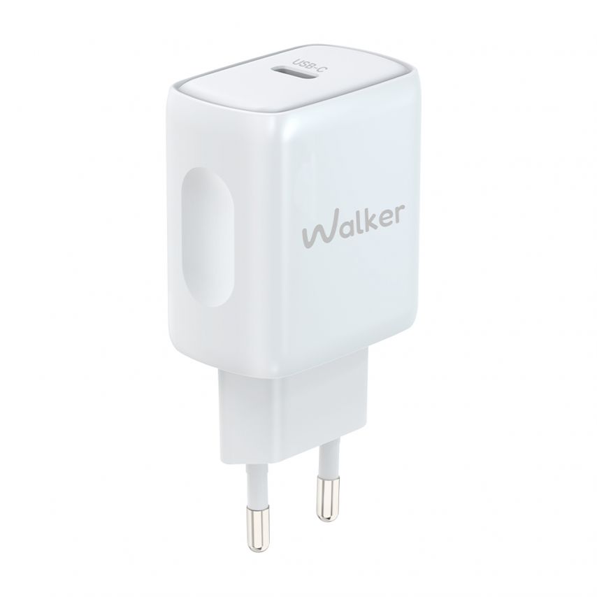 Network Charger (Adapter) 2in1 WALKER WH-64 PD_25W + Data Cable Type-C to Lightning white