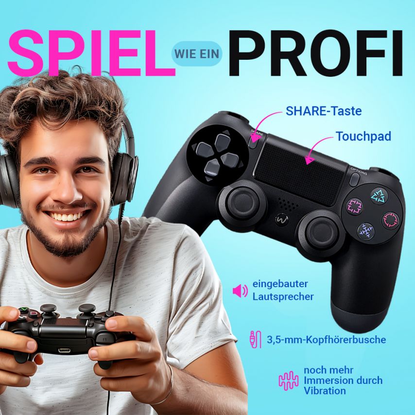 Wireless Gamepad WALKER WPS-401 blue