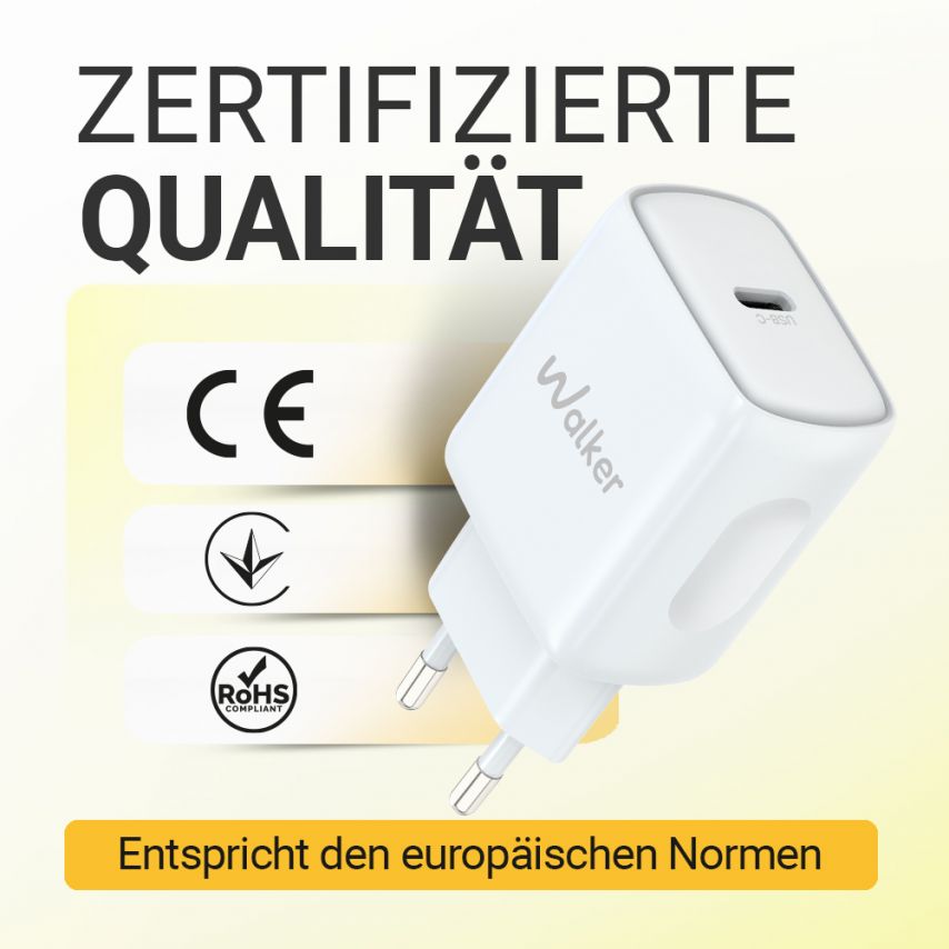 Network Charger (Adapter) WALKER WH-64 PD_25W white