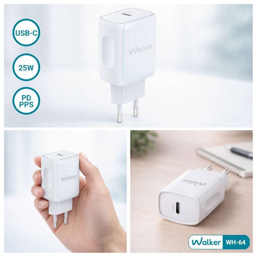 Netzladegerät (Adapter) WALKER WH-64 PD_25W weiß