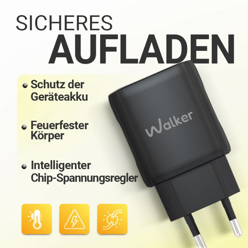 Network Charger (Adapter) WALKER WH-64 PD_25W black