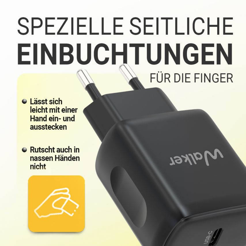 Network Charger (Adapter) WALKER WH-64 PD_25W black