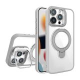 Case with MagSafe for Apple iPhone 16 Pro Max with two stands and camera protection grey (3)