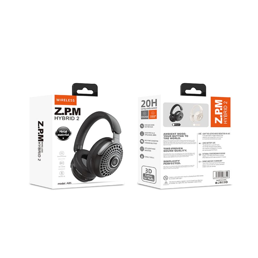 Bluetooth Headphones A85 black