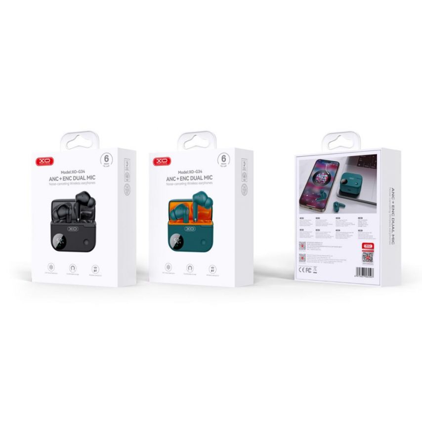 Bluetooth Earphones XO G34 ANC+ENC black