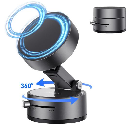 Magnetic Car Holder XO C170 with Suction Cup gray
