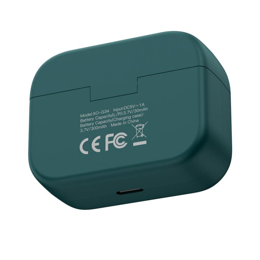 Bluetooth Earphones XO G34 ANC+ENC green