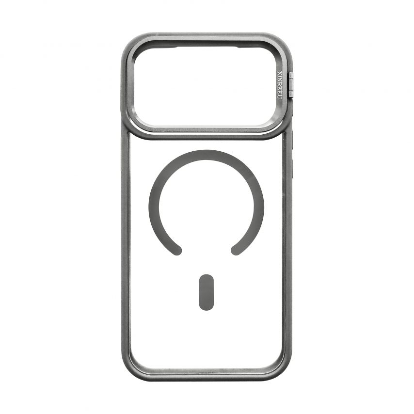 Case with MagSafe for Apple iPhone 17 Pro Max with stand and camera protection light grey (06)