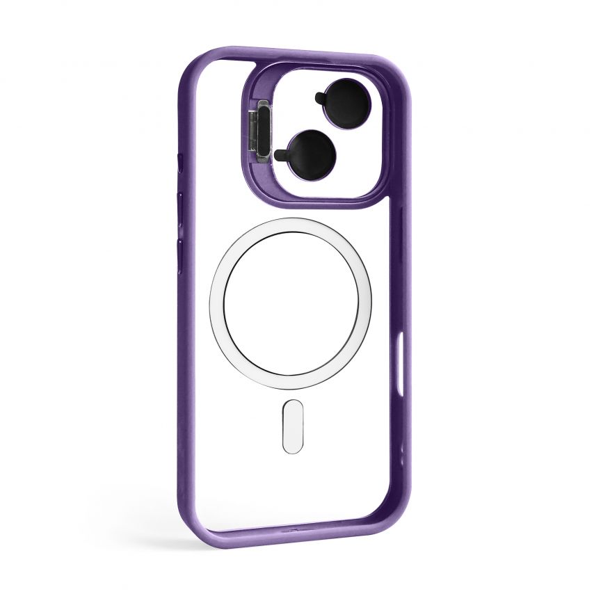 Case with MagSafe for Apple iPhone 17 with stand and camera protection violet (02)