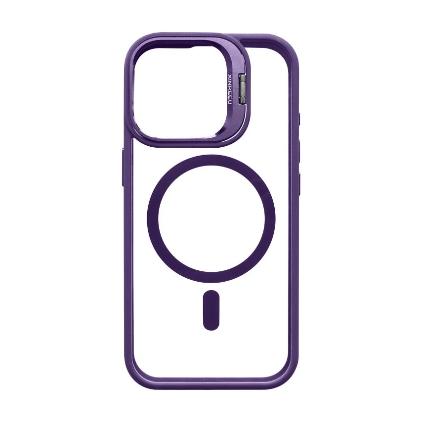 Case with MagSafe for Apple iPhone 17 with stand and camera protection violet (02)