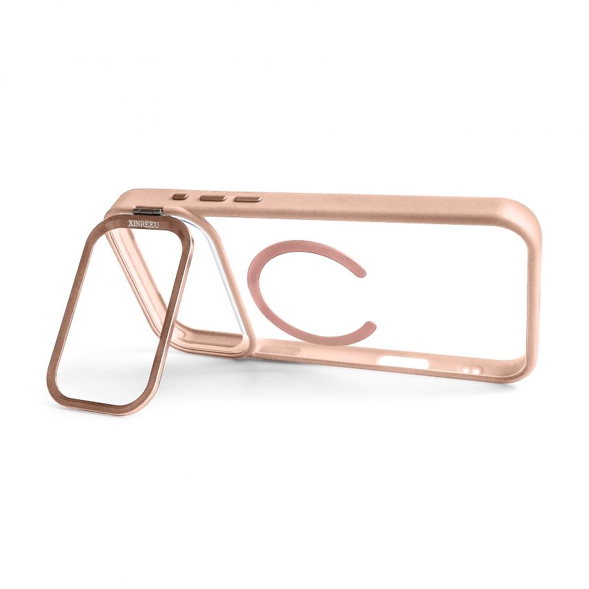 Case with MagSafe for Apple iPhone 17 Pro Max with stand and camera protection pink (10)
