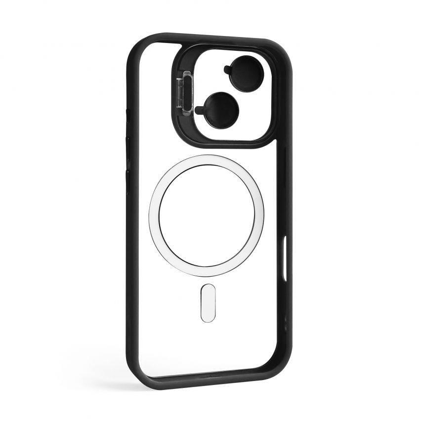 Case with MagSafe for Apple iPhone 17 with stand and camera protection black (03)