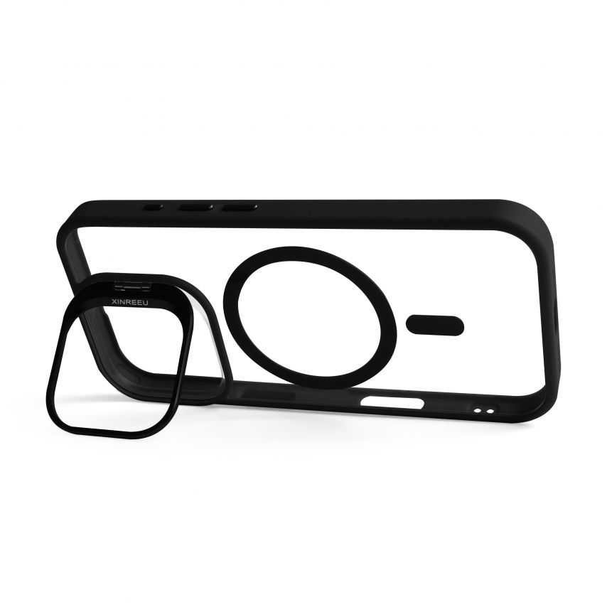 Case with MagSafe for Apple iPhone 17 with stand and camera protection black (03)