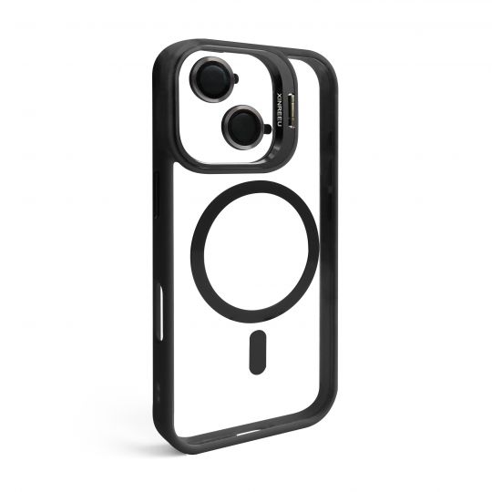 Case with MagSafe for Apple iPhone 17 with stand and camera protection black (03)