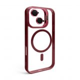 Case with MagSafe for Apple iPhone 17 with stand and camera protection bordo (05)