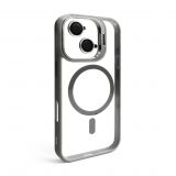 Case with MagSafe for Apple iPhone 17 with stand and camera protection light grey (06)