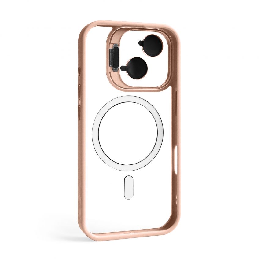 Case with MagSafe for Apple iPhone 17 with stand and camera protection pink (10)