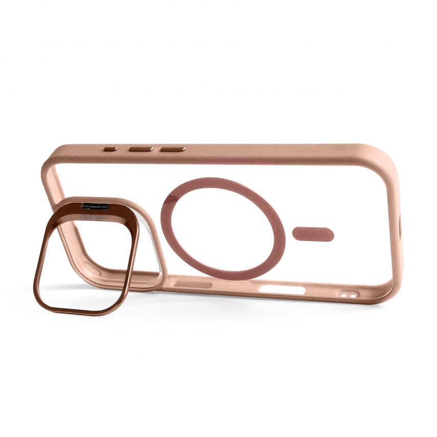 Case with MagSafe for Apple iPhone 17 with stand and camera protection pink (10)