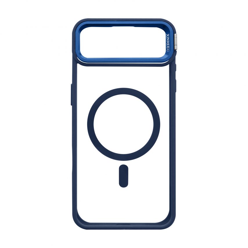 Case with MagSafe for Apple iPhone 17 Air with stand and camera protection dark blue (04)