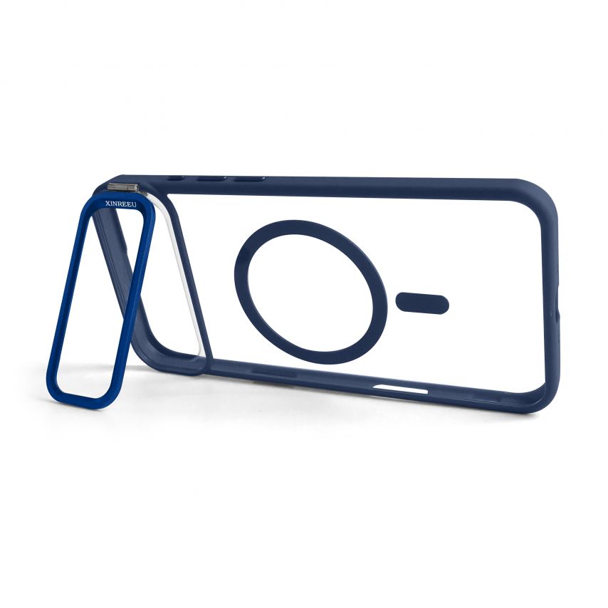 Case with MagSafe for Apple iPhone 17 Air with stand and camera protection dark blue (04)