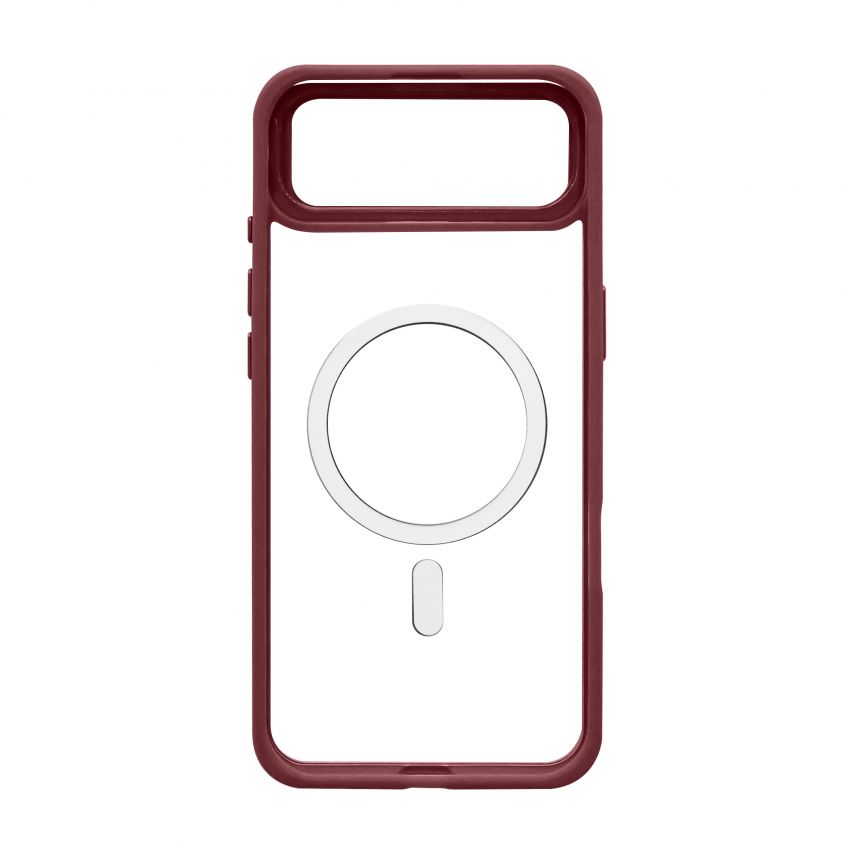 Case with MagSafe for Apple iPhone 17 Air with stand and camera protection bordo (05)
