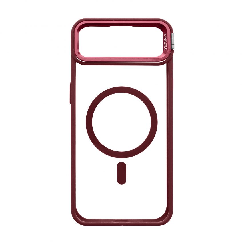 Case with MagSafe for Apple iPhone 17 Air with stand and camera protection bordo (05)