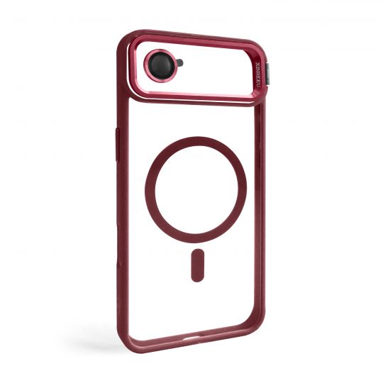 Case with MagSafe for Apple iPhone 17 Air with stand and camera protection bordo (05)