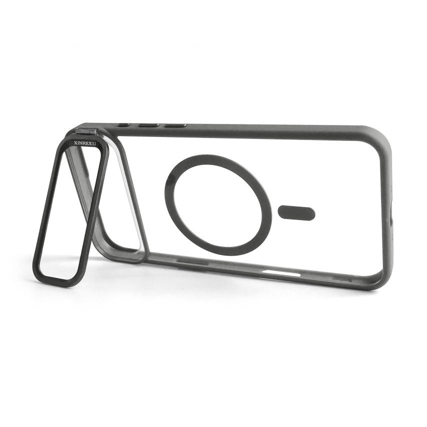 Case with MagSafe for Apple iPhone 17 Air with stand and camera protection light grey (06)