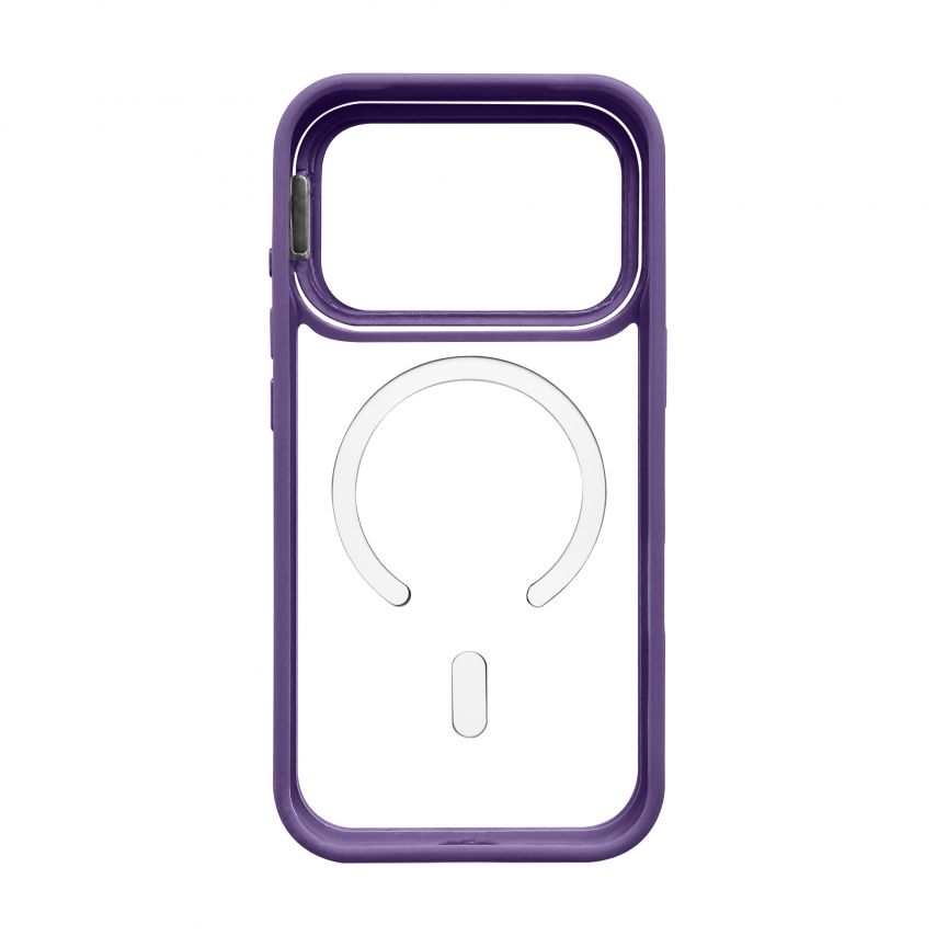 Case with MagSafe for Apple iPhone 17 Pro with stand and camera protection violet (02)