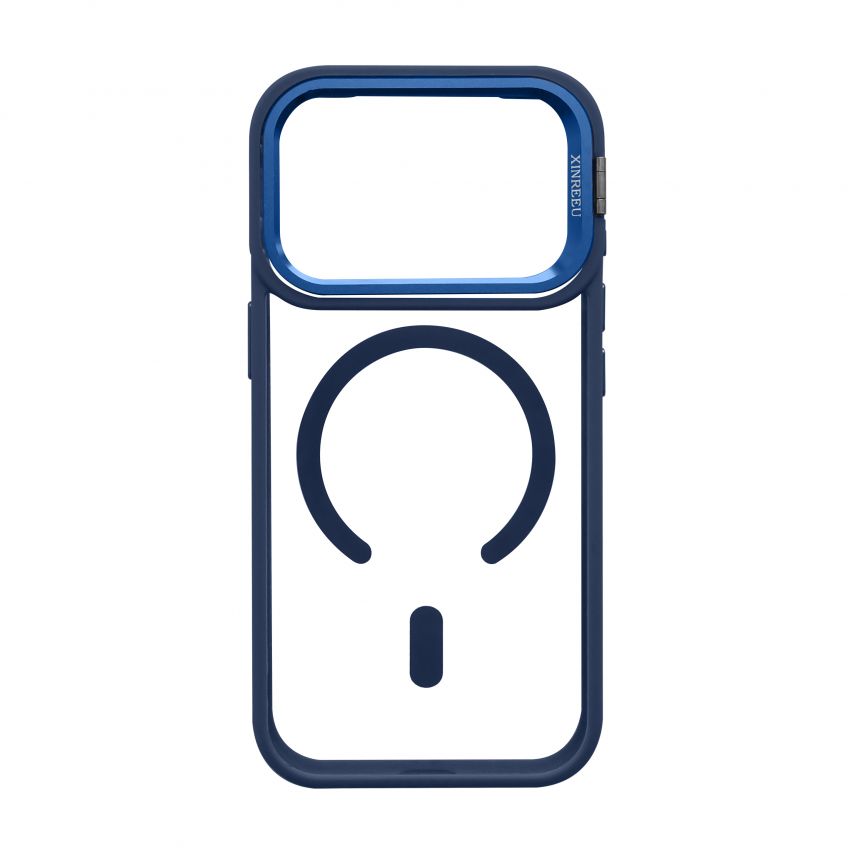 Case with MagSafe for Apple iPhone 17 Pro with stand and camera protection dark blue (04)