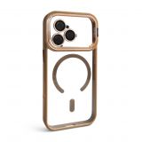 Case with MagSafe for Apple iPhone 17 Pro with stand and camera protection gold brown (09)
