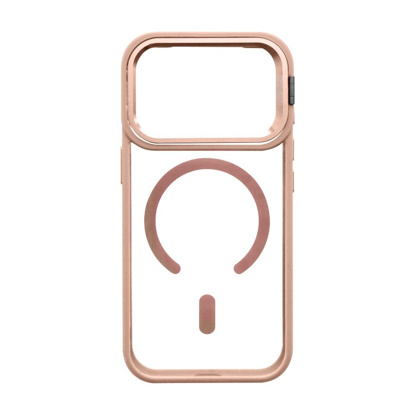 Case with MagSafe for Apple iPhone 17 Pro with stand and camera protection pink (10)