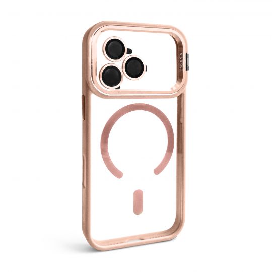 Case with MagSafe for Apple iPhone 17 Pro with stand and camera protection pink (10)