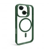 Case with MagSafe for Apple iPhone 17 with stand and camera protection green (01)
