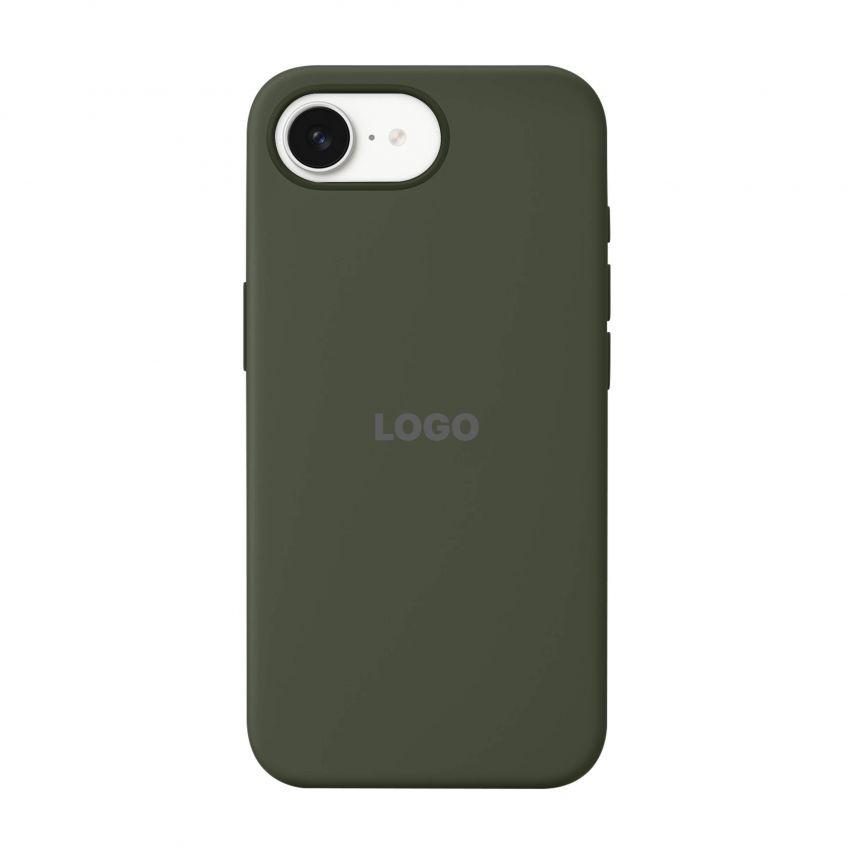 Coque intégrale en Silicone pour Apple iPhone 16e olive (35) (sans logo)