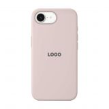 Coque intégrale en Silicone pour Apple iPhone 16e gris‑rose (73) (sans logo)