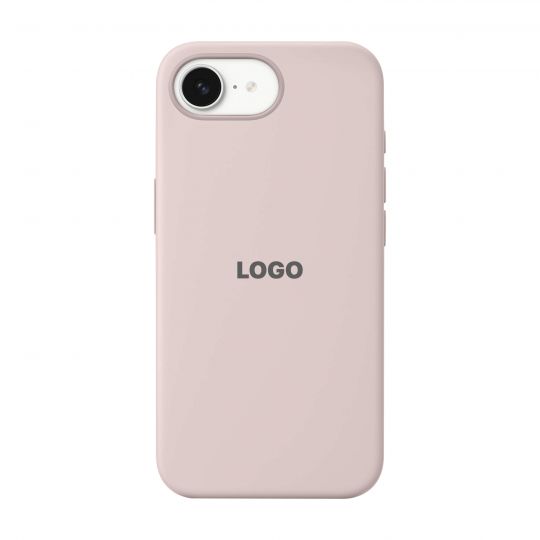 Coque intégrale en Silicone pour Apple iPhone 16e gris‑rose (73) (sans logo)