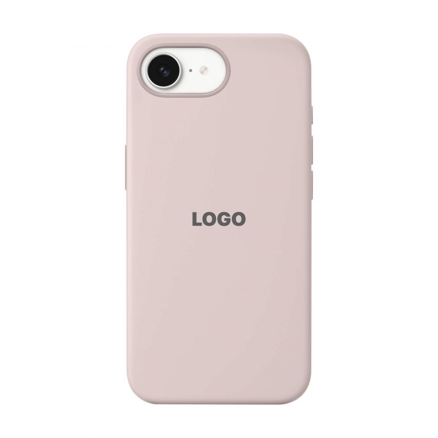Coque intégrale en Silicone pour Apple iPhone 16e gris‑rose (73) (sans logo)