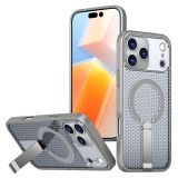 Case with MagSafe AeroCool for Apple iPhone 17 Pro Max with stand grey (04)